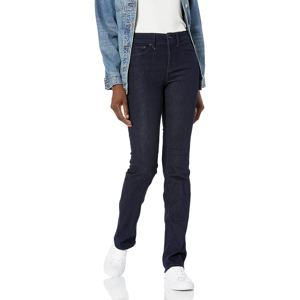 NYDJ Women's Misses Marilyn Straight Denim Jeans, Black BDM, 8